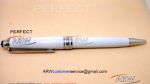Perfect Replica Montblanc Meisterstuck Stainless Steel Clip White Ballpoint Pen